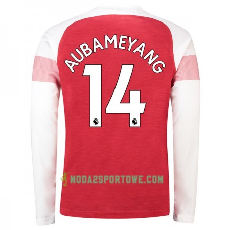 Koszulka Arsenal Aubameyang 14 Domowe Stroje Piłkarskie 2018/19 Długi Rękaw